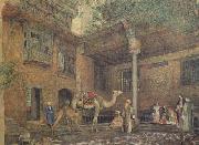 John Frederichk Lewis RA Courtyard of the Painter's House (mk46) Germany oil painting artist